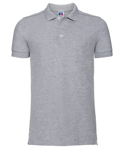 Russell Athletic J566M Stretch polo in Light Oxford
