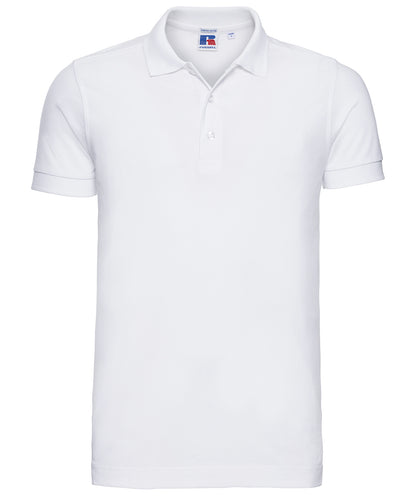Russell Athletic J566M Stretch polo in White