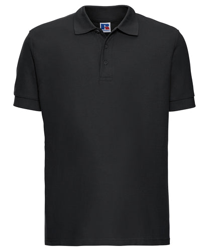 Russell Athletic J577M Ultimate classic cotton polo in Black