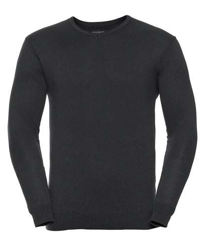 Russell Athletic Collection J710M V-neck knitted sweater in Black