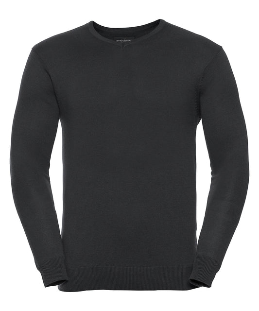 Russell Athletic Collection J710M V-neck knitted sweater in Black