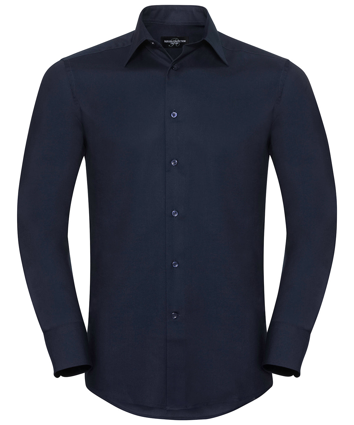 Russell Athletic Collection J922M Long sleeve easycare tailored Oxford shirt in Bright Navy