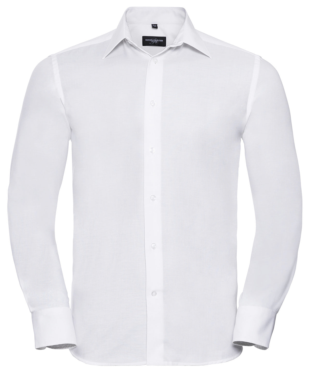 Russell Athletic Collection J922M Long sleeve easycare tailored Oxford shirt in White
