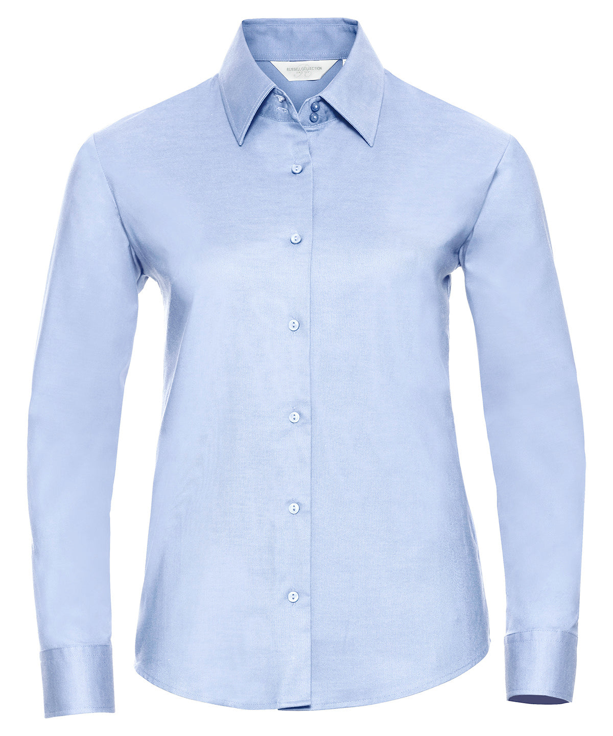 Russell Athletic Collection J932F Women's long sleeve easycare Oxford shirt in Oxford Blue