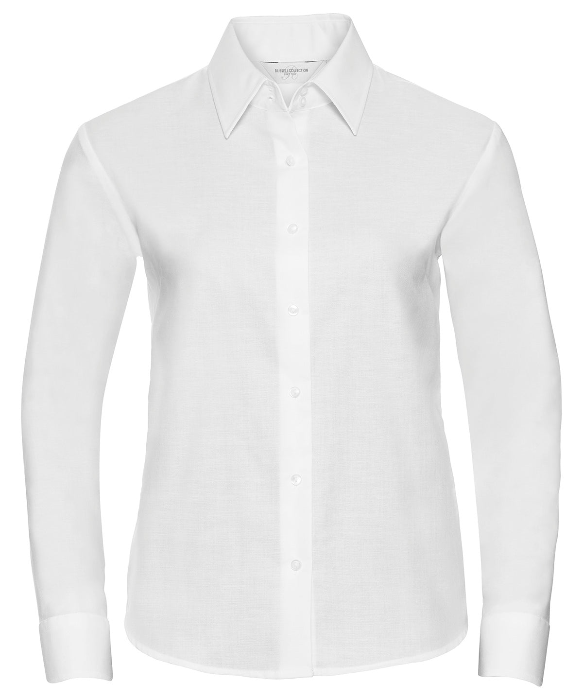 Russell Athletic Collection J932F Women's long sleeve easycare Oxford shirt in White