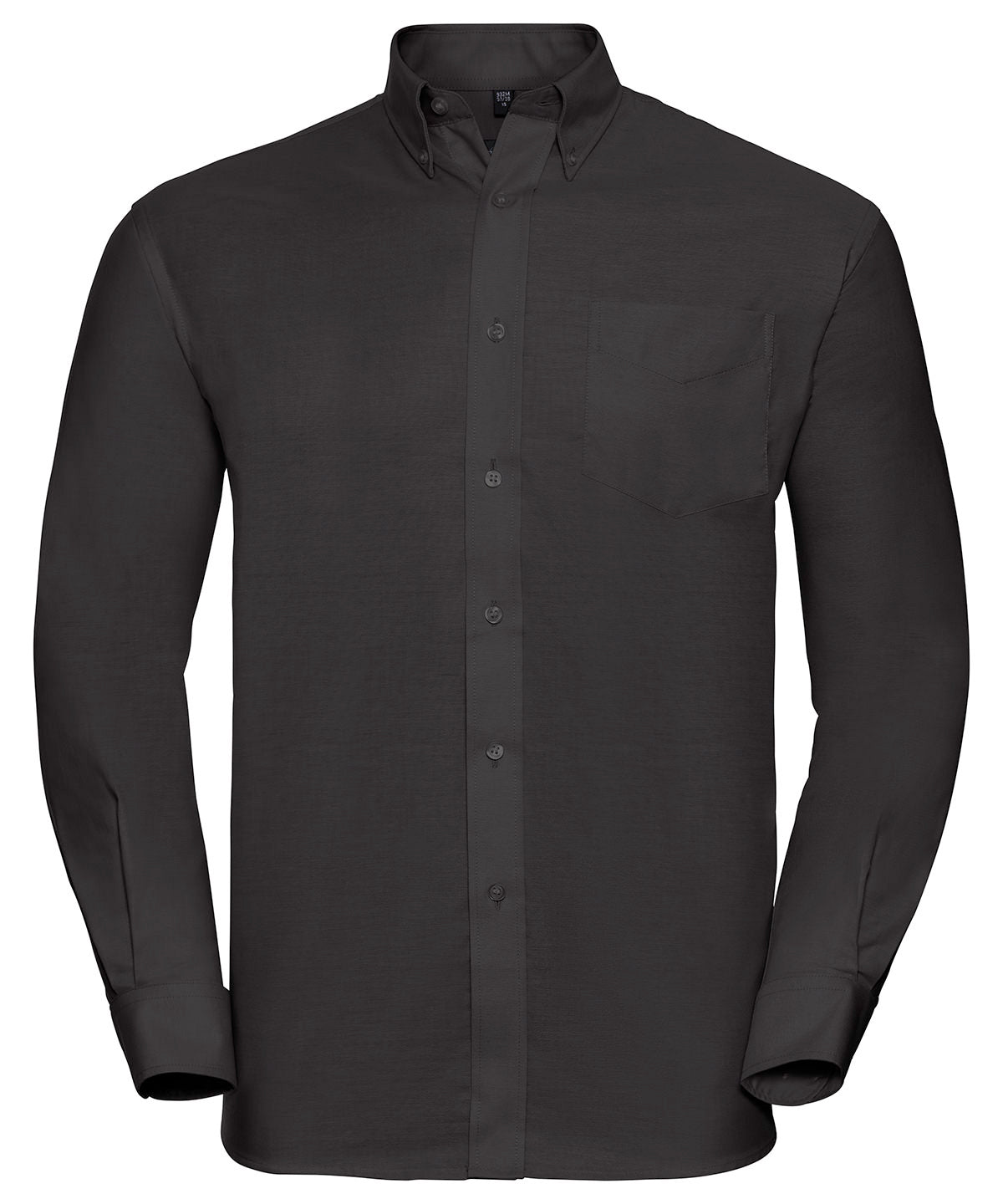 Russell Athletic Collection J932M Long sleeve easycare Oxford shirt in Black