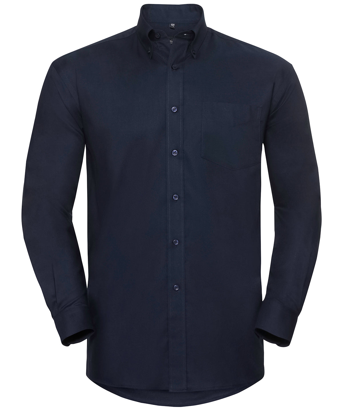Russell Athletic Collection J932M Long sleeve easycare Oxford shirt in Bright Navy