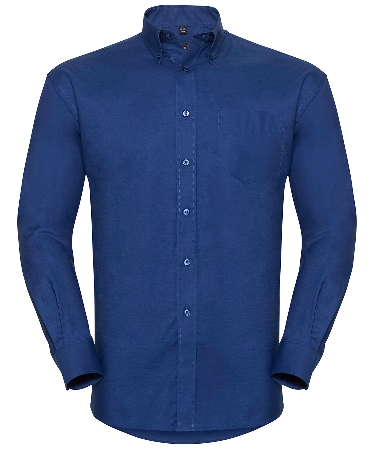 Russell Athletic Collection J932M Long sleeve easycare Oxford shirt in Bright Royal