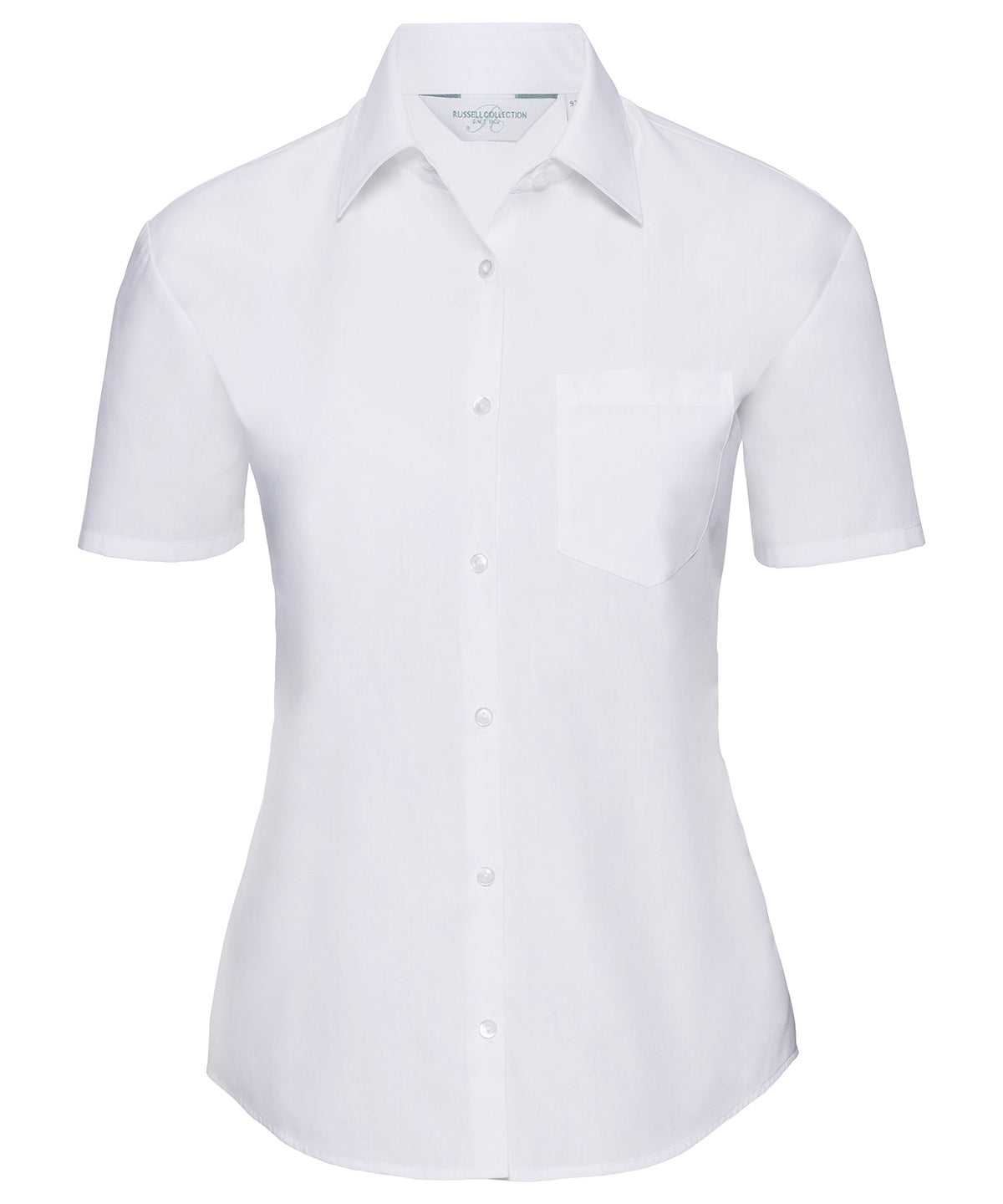 Russell Athletic Collection J935F Women's short sleeve polycotton easycare poplin shirt