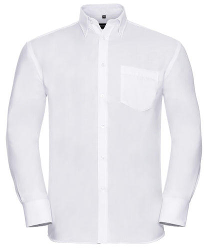 Russell Athletic Collection J956M Long sleeve ultimate non-iron shirt in White