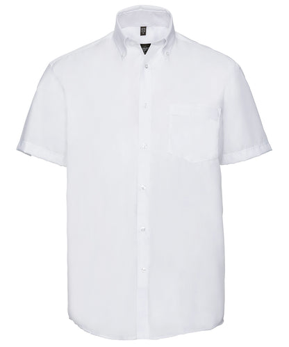 Russell Athletic Collection J957M Short sleeve ultimate non-iron shirt in White