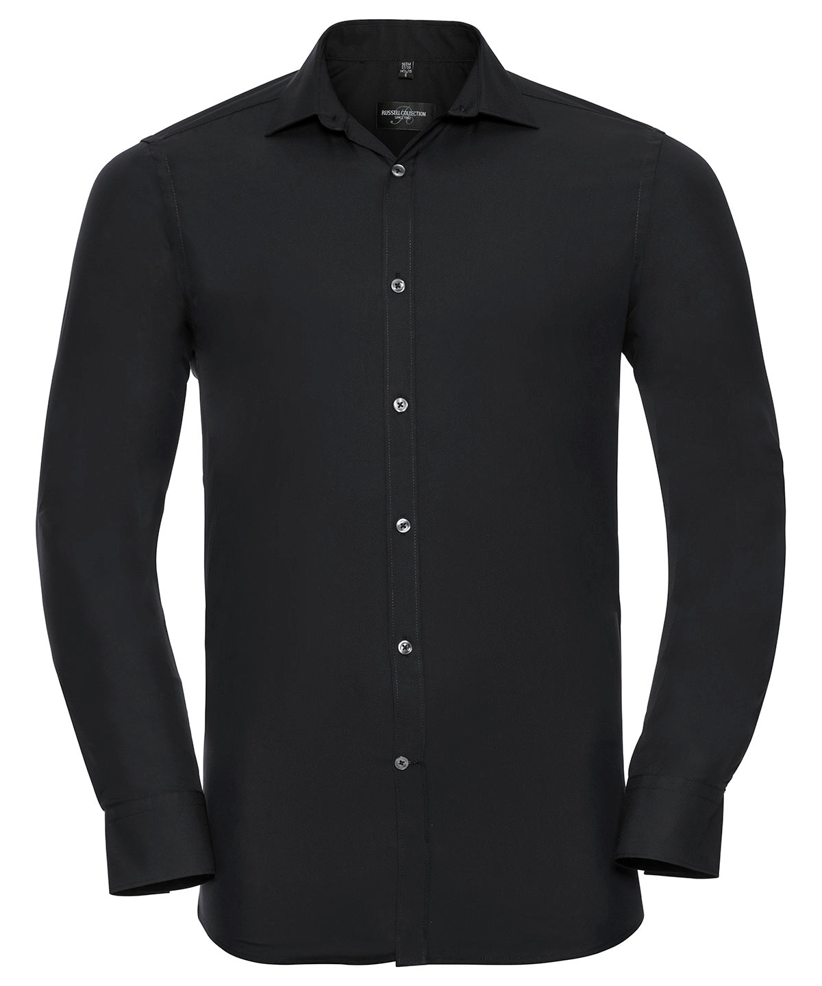 Russell Athletic Collection J960M Long sleeve ultimate stretch shirt in Black