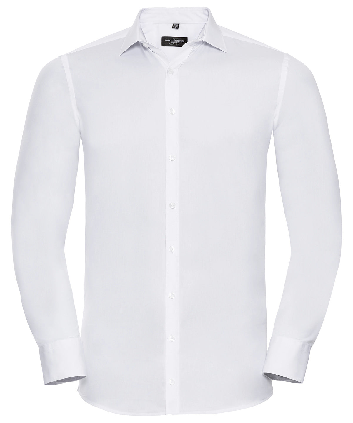 Russell Athletic Collection J960M Long sleeve ultimate stretch shirt in White