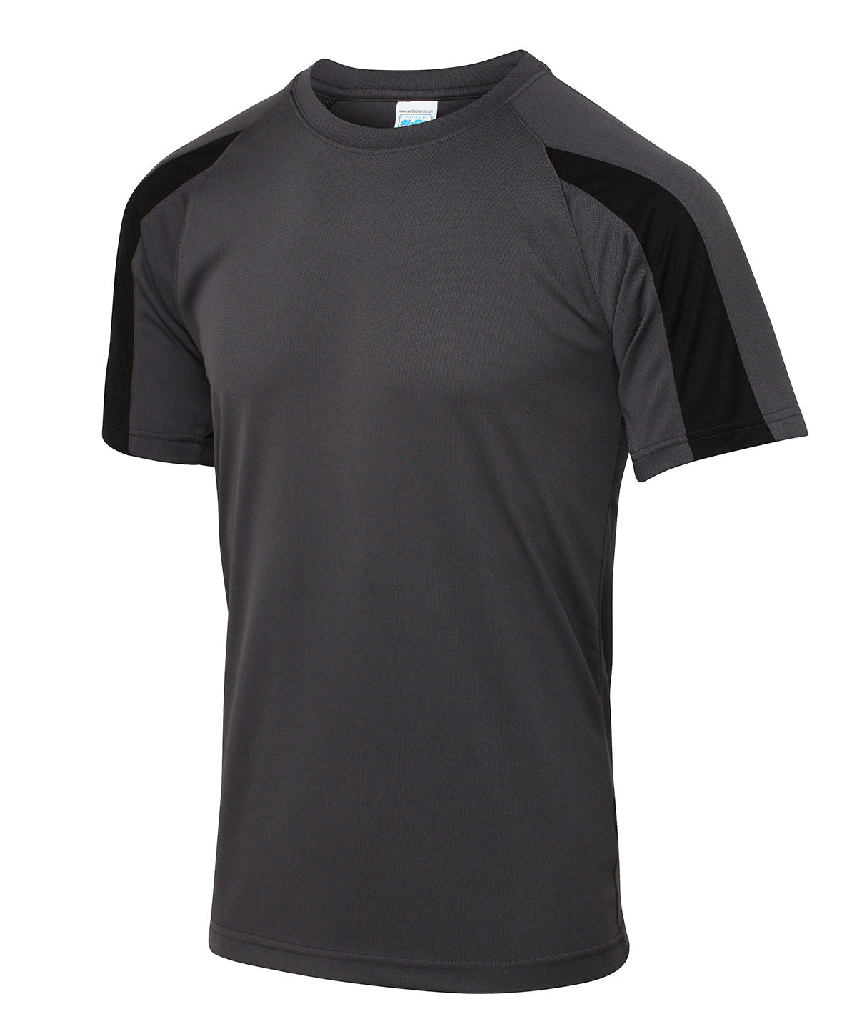 AWDis Just Cool JC003 Contrast cool T in Charcoal/Jet Black