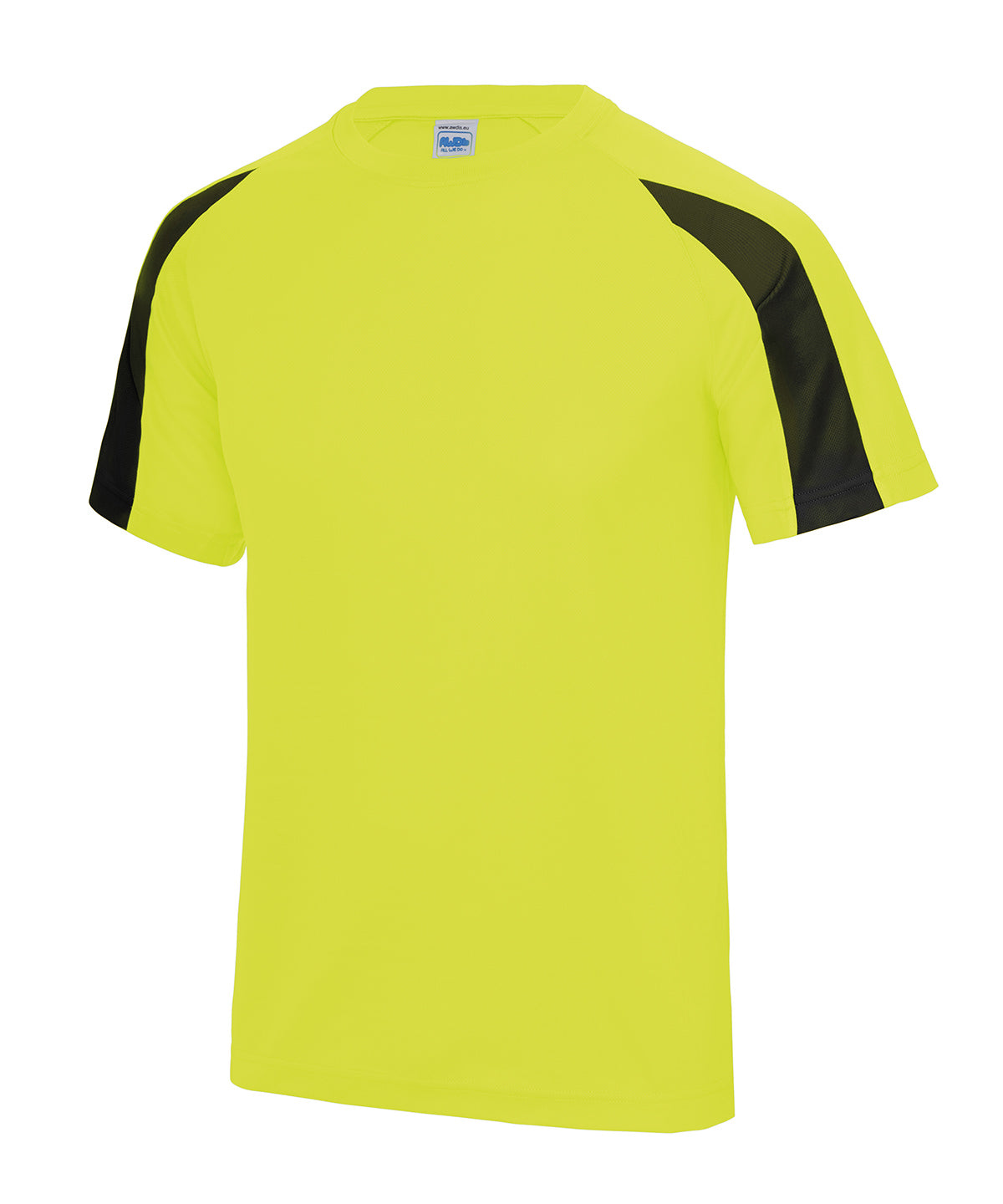 AWDis Just Cool JC003 Contrast cool T in Electric Yellow/Jet Black