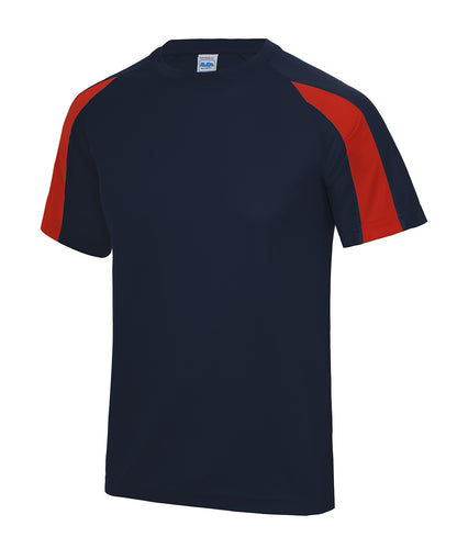 AWDis Just Cool JC003 Contrast cool T in French Navy/Fire Red