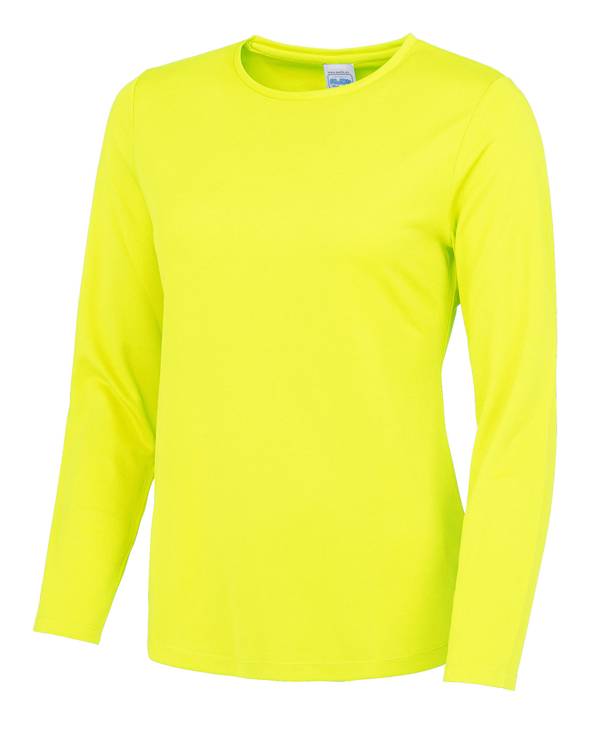 AWDis Just Cool JC012 Women's long sleeve cool T in Electric Yellow