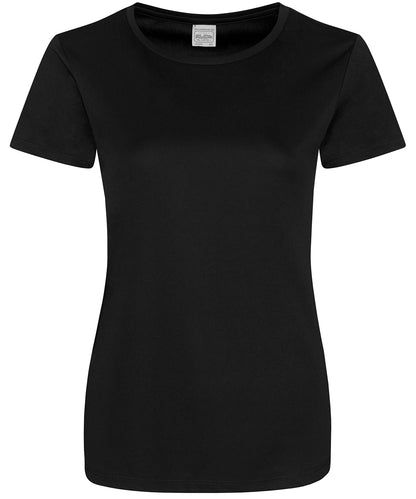 AWDis Just Cool JC025 Women's cool smooth T in Jet Black