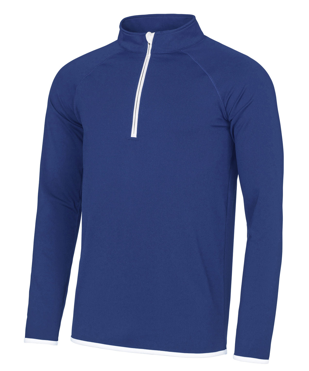 AWDis Just Cool JC031 Cool ½ zip sweatshirt in Royal Blue/Arctic White