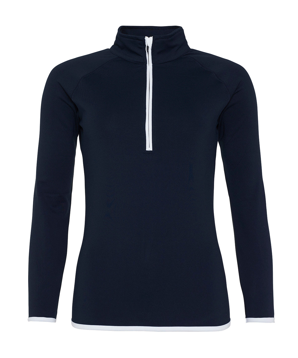 AWDis Just Cool JC036 Women's cool ½ zip sweatshirt in French Navy/Arctic White