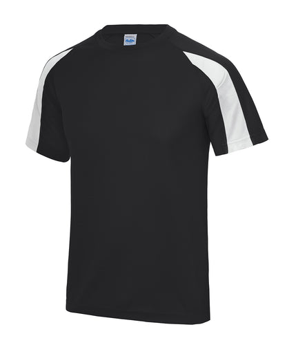 AWDis Just Cool JC03J Kids contrast cool T in Jet Black/Arctic White