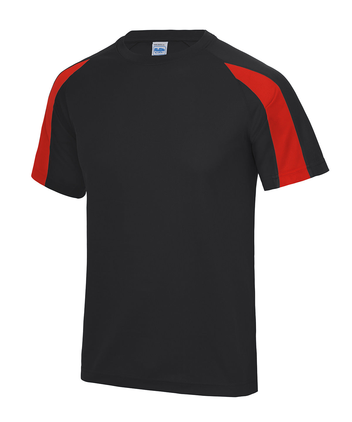 AWDis Just Cool JC03J Kids contrast cool T in Jet Black/Fire Red