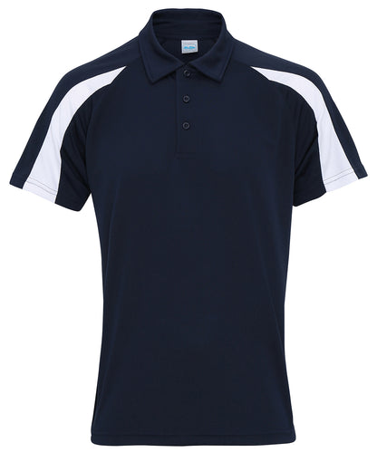 AWDis Just Cool JC043 Contrast cool polo in French Navy/Arctic White