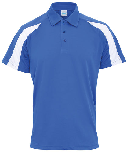 AWDis Just Cool JC043 Contrast cool polo in Royal Blue/Arctic White