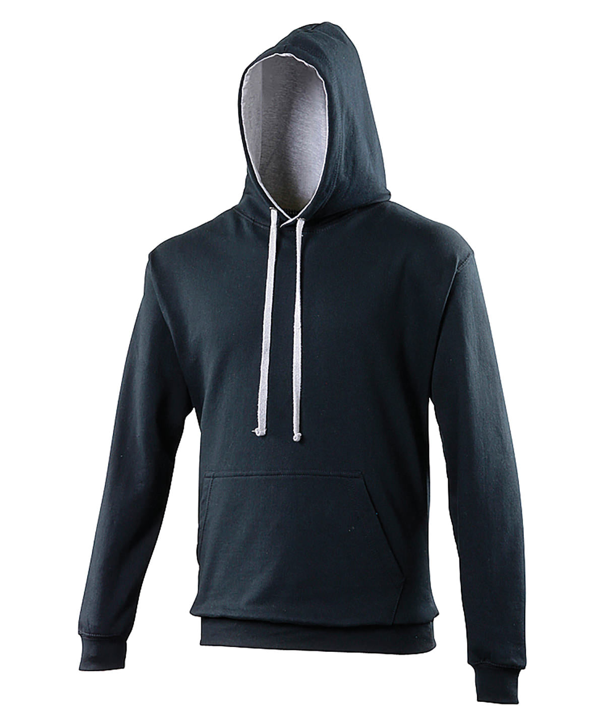 AWDis Just Hoods JH003 Varsity hoodie in New French Navy/Heather Grey*†△