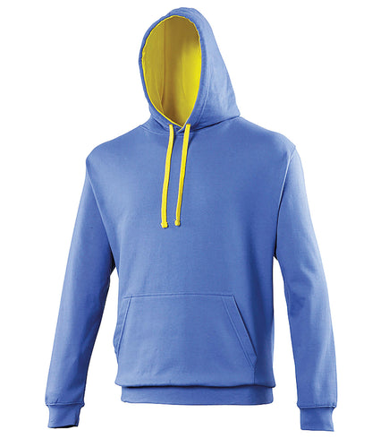AWDis Just Hoods JH003 Varsity hoodie in Royal/Sun Yellow*