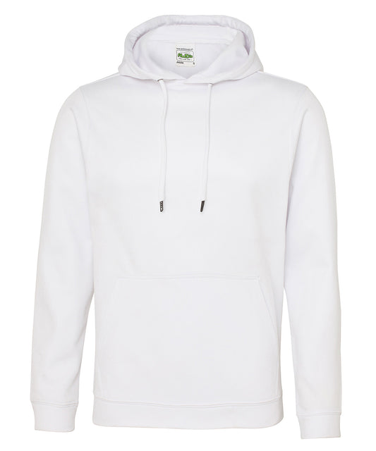 AWDis Just Hoods JH006 Sports polyester hoodie in Arctic White