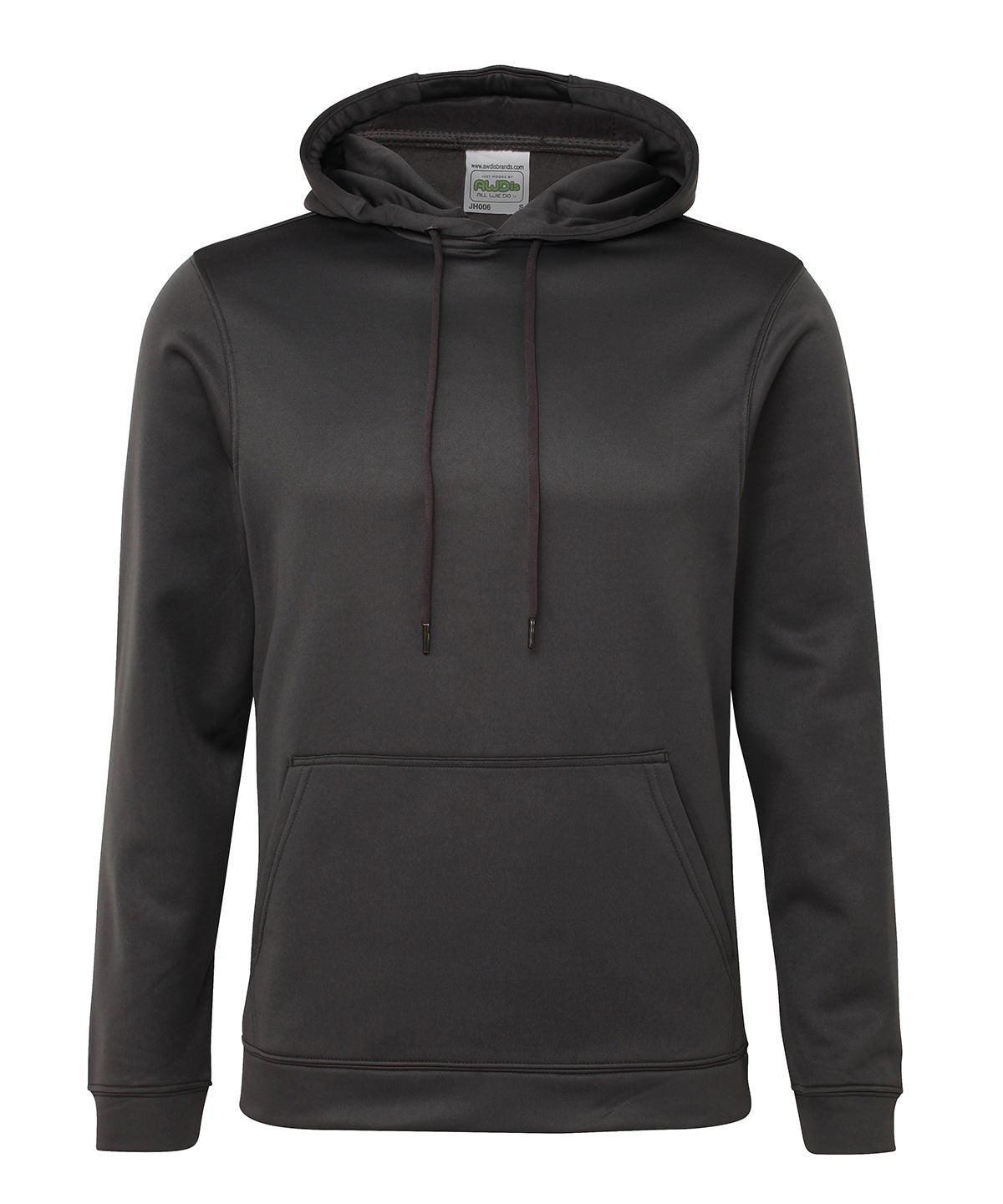 AWDis Just Hoods JH006 Sports polyester hoodie in Steel Grey