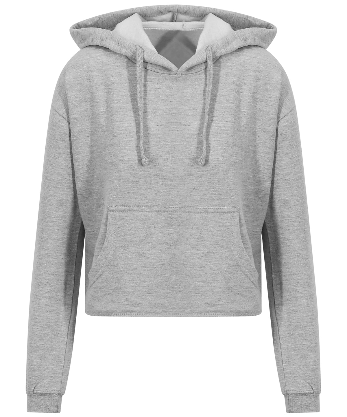 AWDis Just Hoods JH016 Women's cropped hoodie in Heather Grey