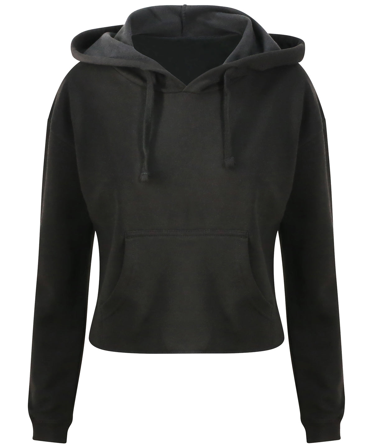 AWDis Just Hoods JH016 Women's cropped hoodie in Jet Black