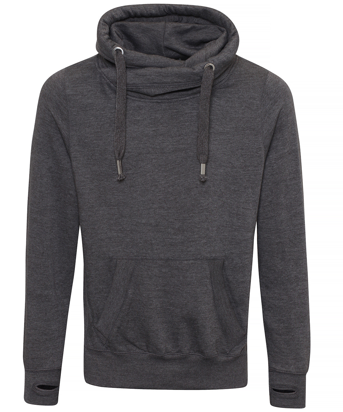 AWDis Just Hoods JH021 Cross neck hoodie in Charcoal