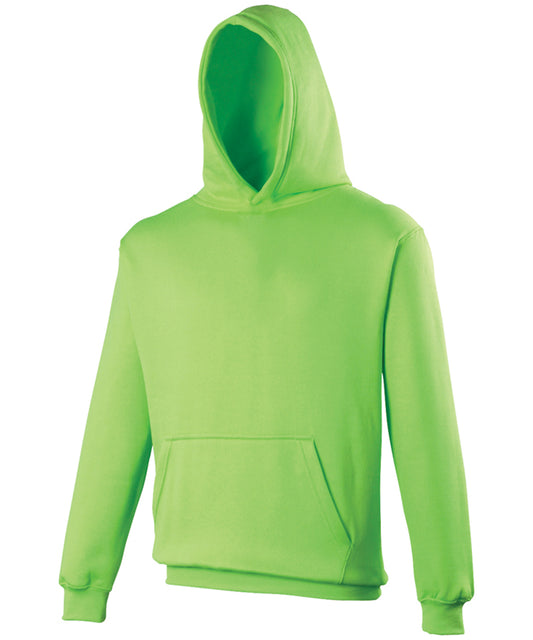 AWDis Just Hoods JH04J Kids electric hoodie in Electric Green