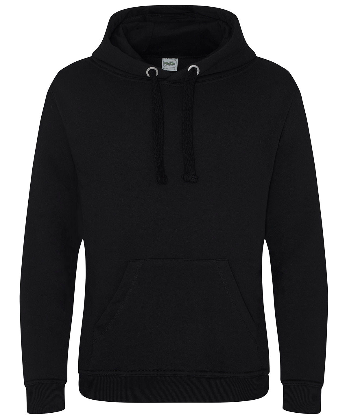 AWDis Just Hoods JH101 Heavyweight hoodie in Jet Black