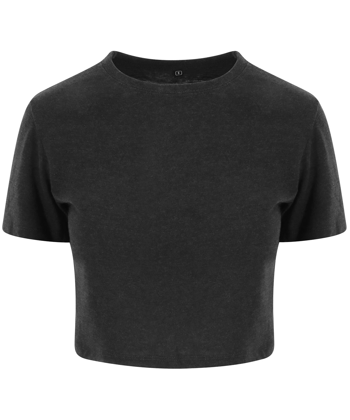 AWDis Just T's JT006 Women's triblend cropped T in Heather Black