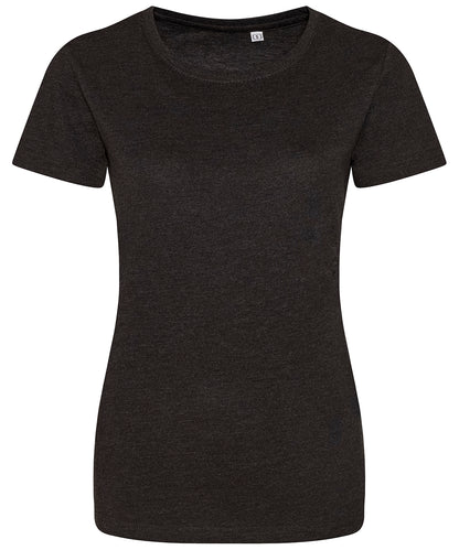AWDis Just T's JT01F Women's triblend T in Heather Black