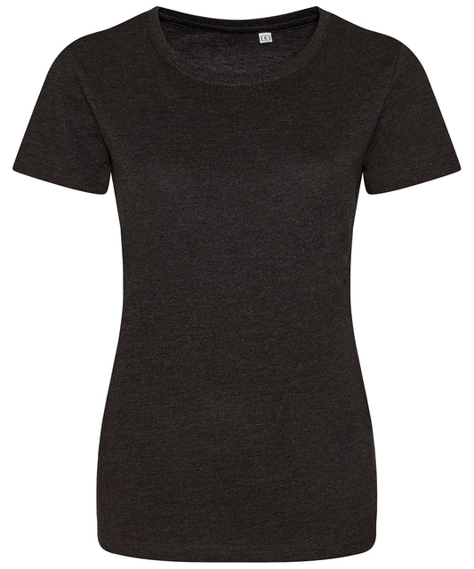 AWDis Just T's JT01F Women's triblend T in Heather Black