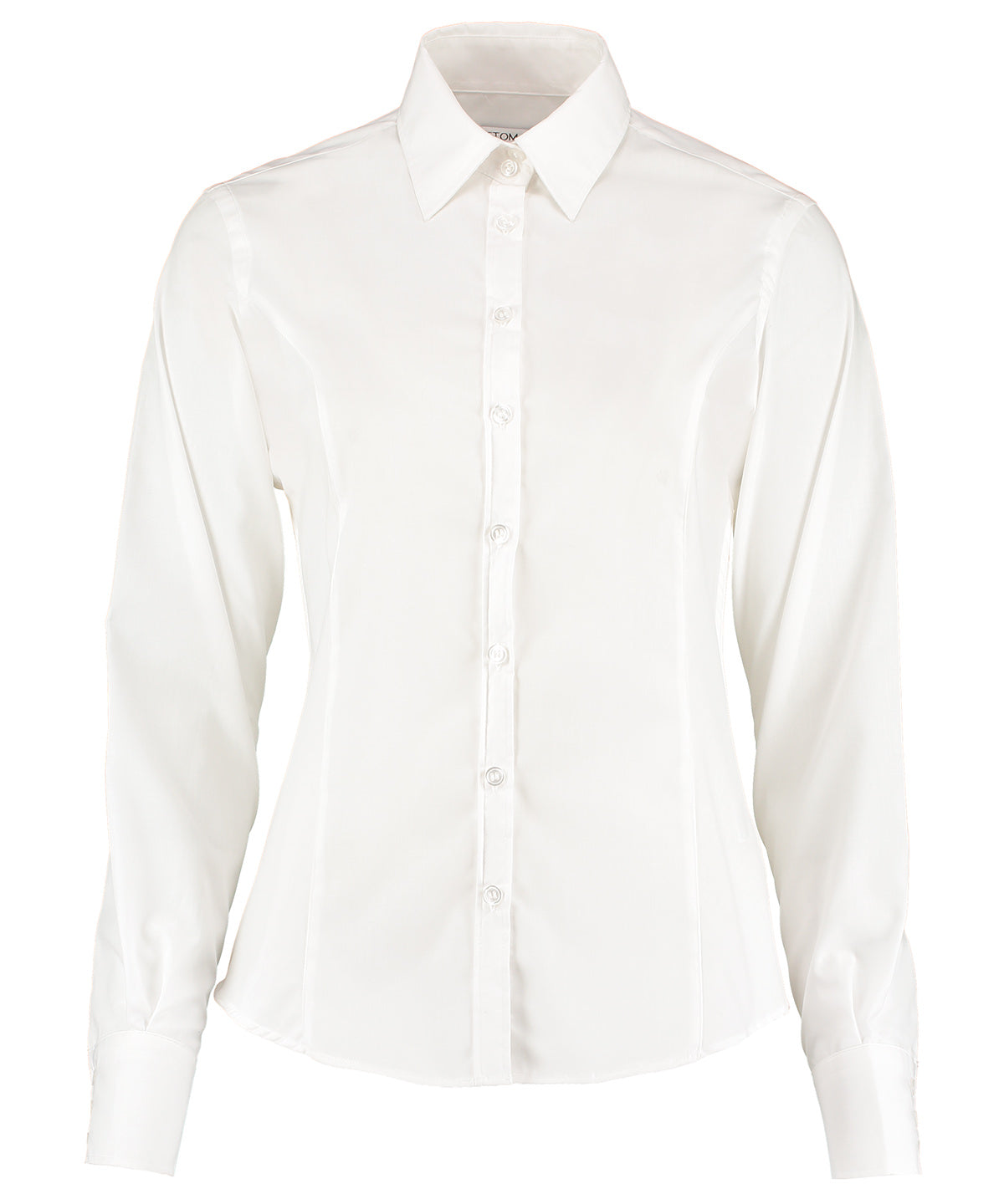 Kustom Kit K743F Business blouse long-sleeved (tailored fit) in White*