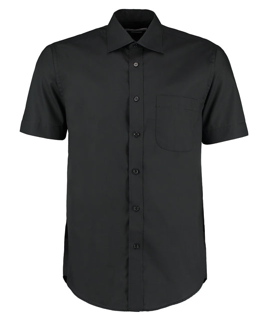 Kustom Kit KK102 Business shirt short-sleeved (classic fit) in Black
