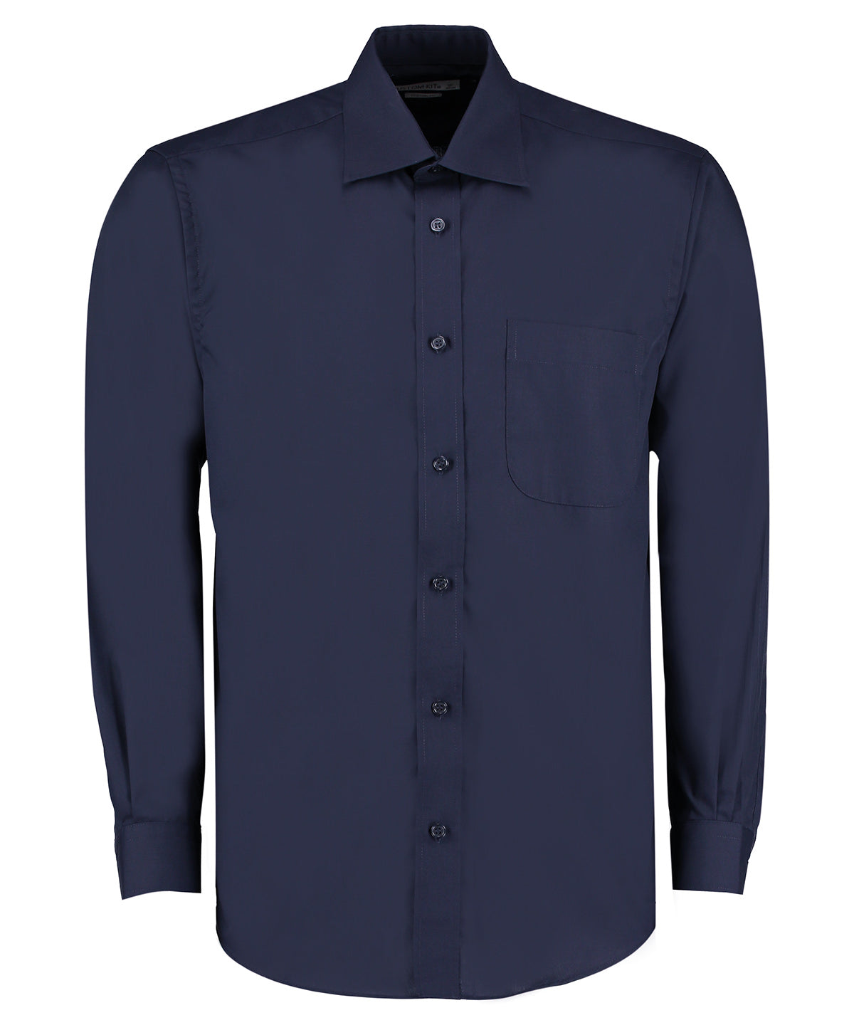Kustom Kit KK104 Business shirt long-sleeved (classic fit) in Dark Navy