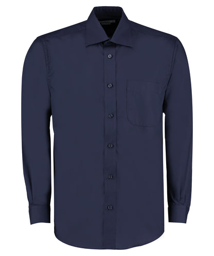 Kustom Kit KK104 Business shirt long-sleeved (classic fit) in Dark Navy