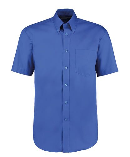 Kustom Kit KK109 Corporate Oxford shirt short-sleeved (classic fit) in Royal