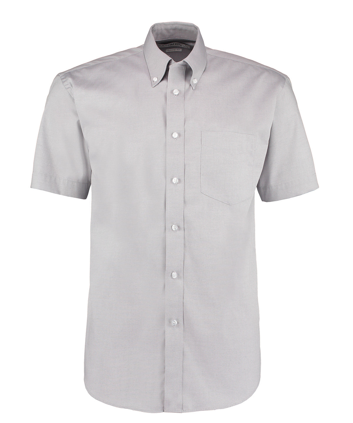 Kustom Kit KK109 Corporate Oxford shirt short-sleeved (classic fit) in Silver Grey