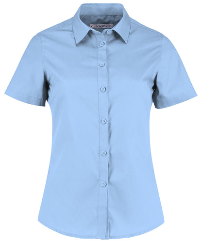 Kustom Kit KK241 Women's poplin shirt short sleeve in Light Blue