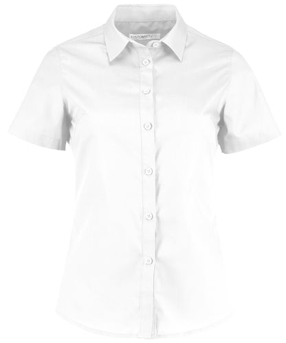 Kustom Kit KK241 Women's poplin shirt short sleeve in White