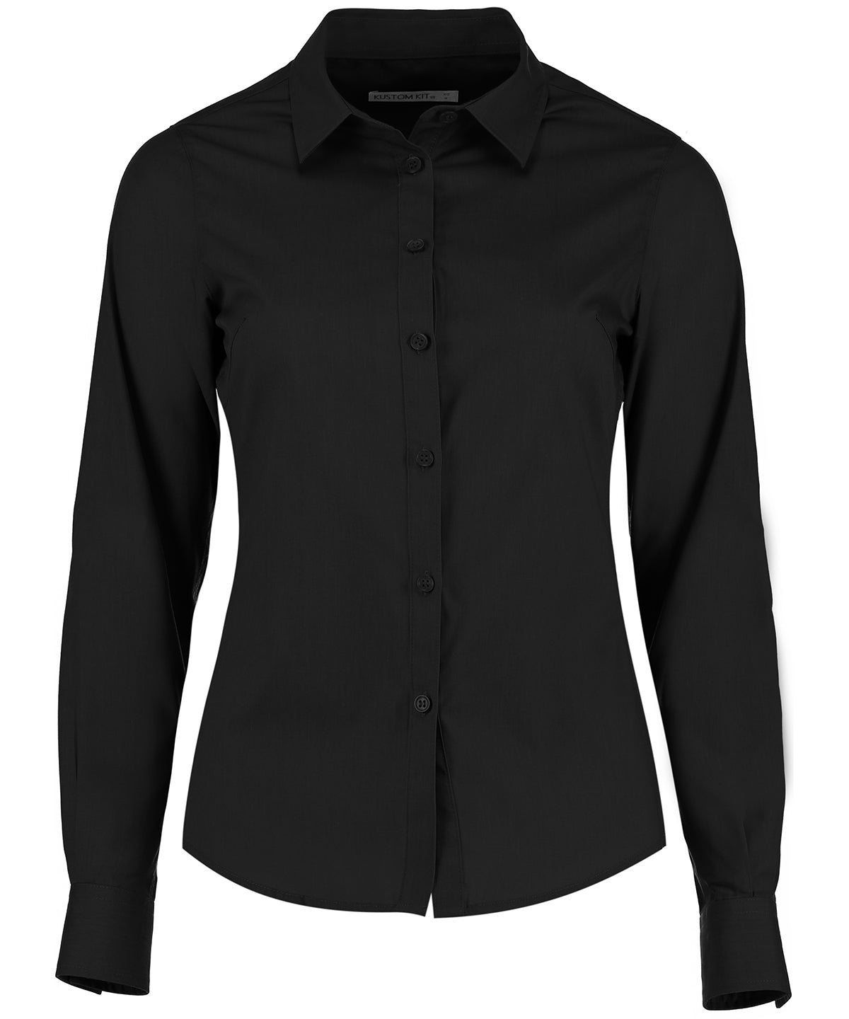 Kustom Kit KK242 Women's poplin shirt long sleeve in Black