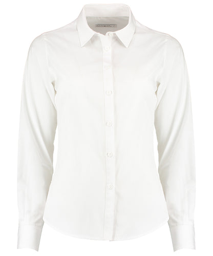 Kustom Kit KK242 Women's poplin shirt long sleeve in White